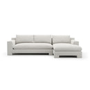 White Velvet Sectional Chaise | Caracole Devon