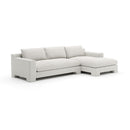 White Velvet Sectional Chaise | Caracole Devon