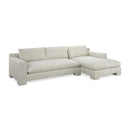White Velvet Sectional Chaise | Caracole Devon
