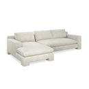 White Velvet Sectional Chaise | Caracole Devon