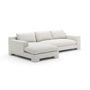White Velvet Sectional Chaise | Caracole Devon