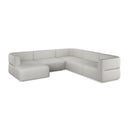 Ribbed Linen Sectional Chaise | Caracole Rhythm