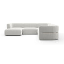 Ribbed Linen Sectional Chaise | Caracole Rhythm
