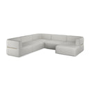 Ribbed Linen Sectional Chaise | Caracole Rhythm