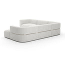 Ribbed Linen Sectional Chaise | Caracole Rhythm