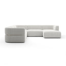 Ribbed Linen Sectional Chaise | Caracole Rhythm