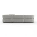 Ribbed Linen Sectional Chaise | Caracole Rhythm
