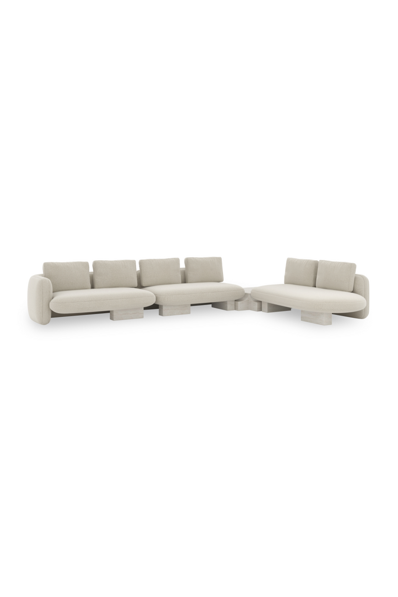 Bumper Linen Sectional Sofa L | Caracole Overlap | Oroatrade.com