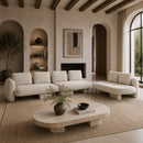 Bumper Linen Sectional Sofa L | Caracole Overlap