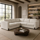 Melange Fabric L-Shaped Sofa | Caracole Counter Balance