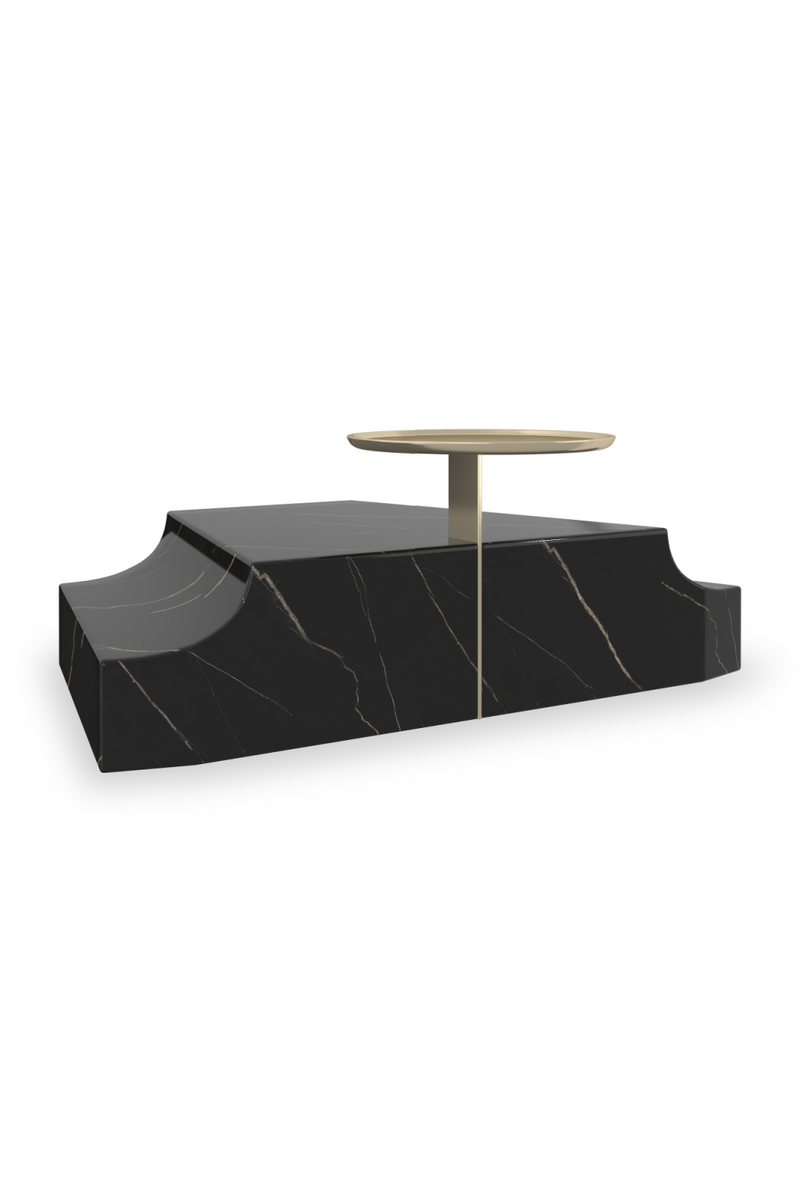 Black Marble Triangular Wedge Base | Caracole Overlap | Oroatrade.com