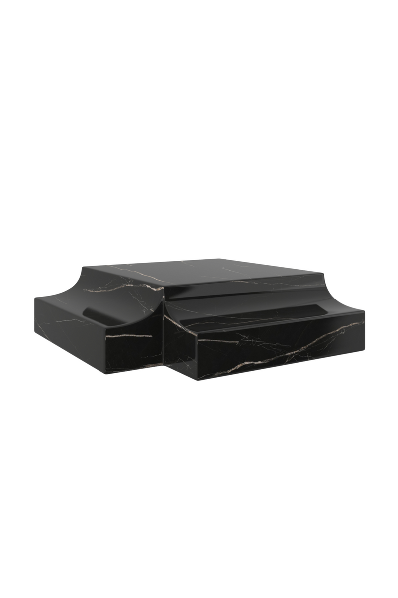 Black Marble Corner Wedge Base | Caracole Overlap | Oroatrade.com
