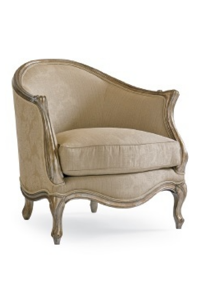 Beige Cabriole Lounge Chair | Caracole Le Chaise | Oroatrade.com