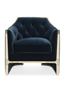 Blue Velvet Lounge Chair | Caracole The Cat's Meow | Oroatrade.com