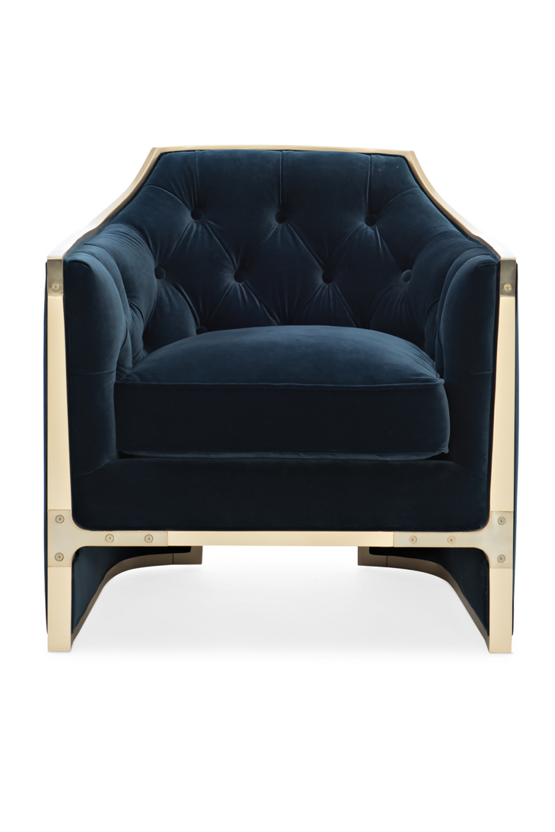 Blue Velvet Lounge Chair | Caracole The Cat's Meow | Oroatrade.com