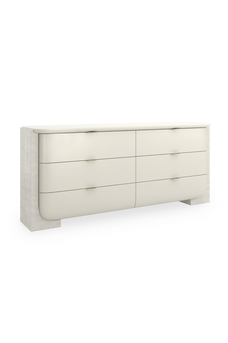White 6-Drawer Dresser | Caracole Overlap | Oroatrade.com