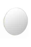 Travertine Accent Round Wall Mirror | Caracole Overlap | Oroatrade.com