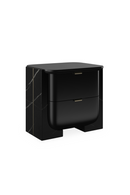 Black 2-Drawer Nighstand | Caracole Overlap | Oroatrade.com