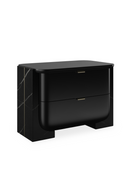 Black 2-Drawer Nighstand | Caracole Overlap | Oroatrade.com