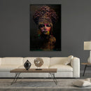 Hospitality furniture - Woman with Indian Headdress Artwork - www.oroatrade.com