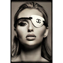 Hospitality furniture - Monochrome Eye-patched Woman Portrait - www.oroatrade.com