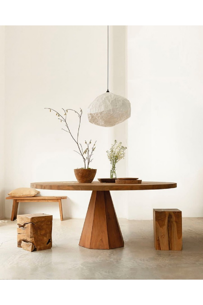 Round Teak Dining Table | Dareels Jati | Oroatrade.com