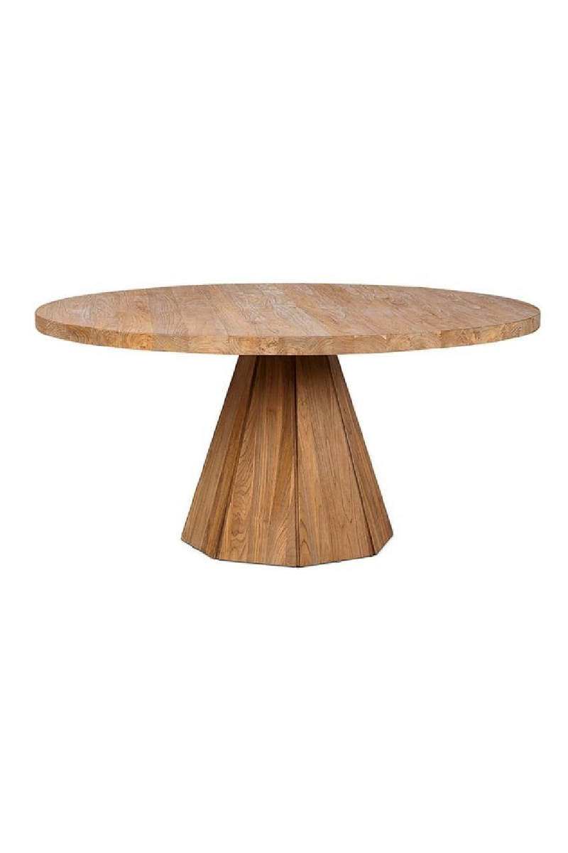 Natural Round Teak Dining Table L | Dareels Jati | Oroatrade.com