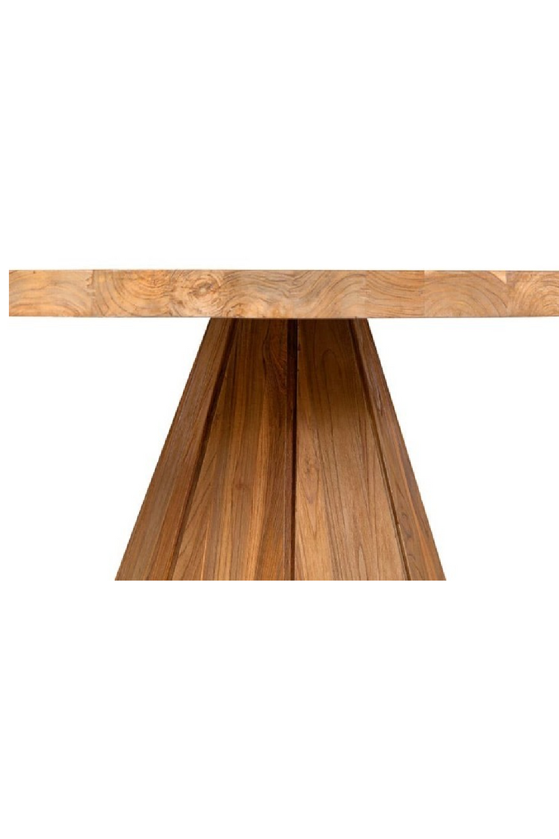 Natural Round Teak Dining Table L | Dareels Jati | Oroatrade.com