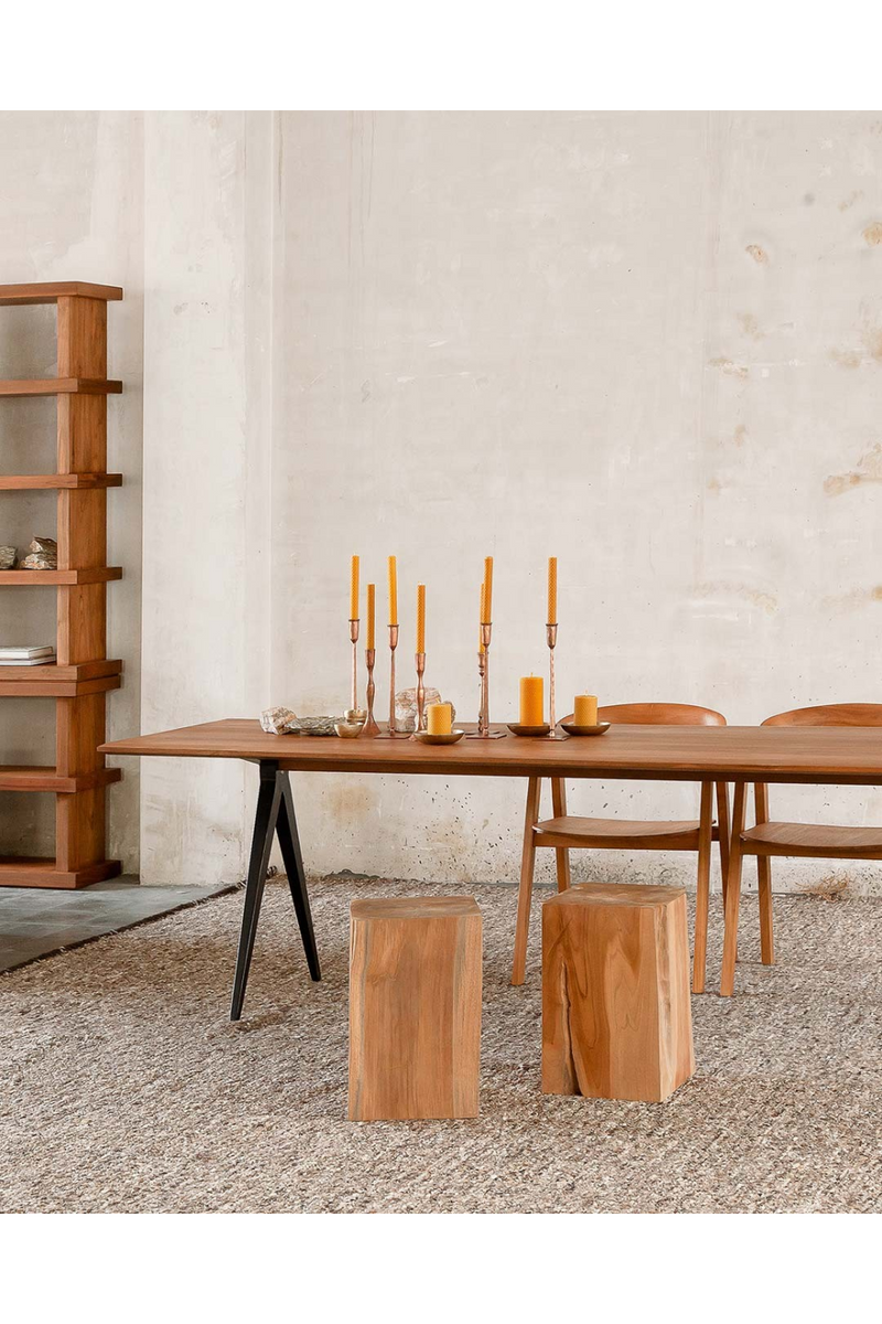 V-Leg Teak Dining Table | Dareels Liku | Oroatrade.com