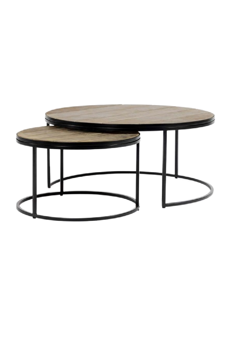 Leather Nested Round Side Tables (2) | Dareels Rengar | Oroatrade.com