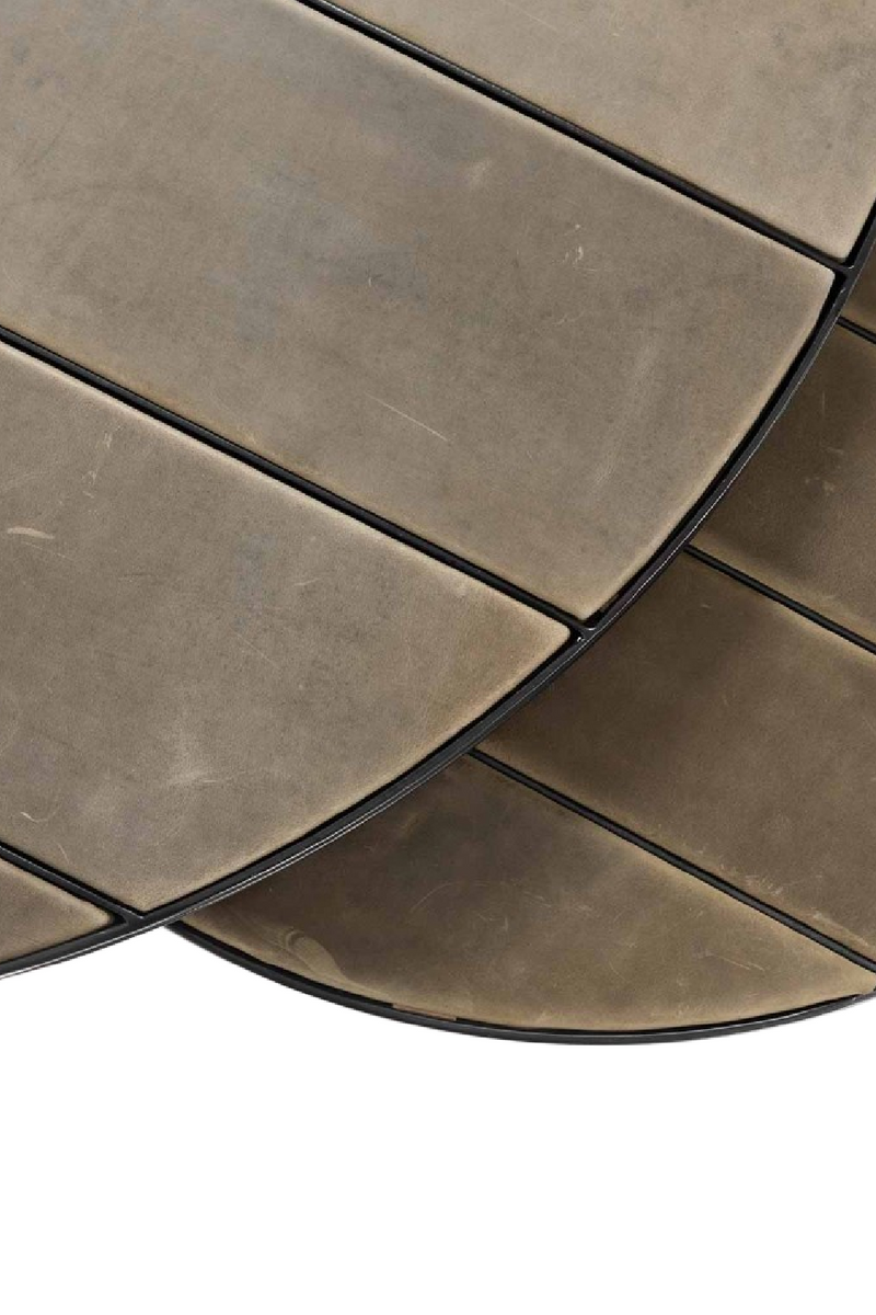 Leather Nested Round Side Tables (2) | Dareels Rengar | Oroatrade.com