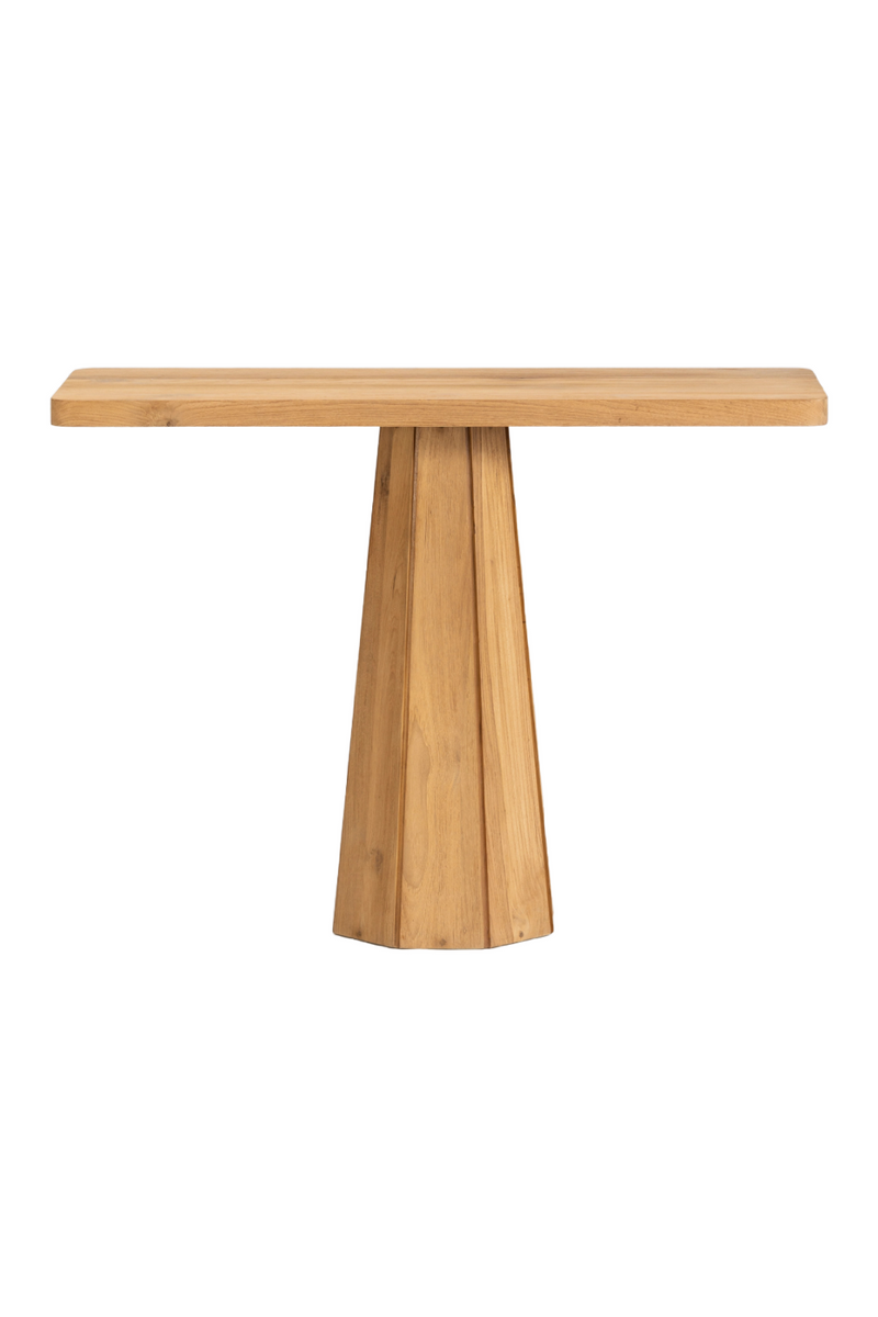 Natural Teak Pedestal Console Table | Dareels Jati | Oroatrade.com