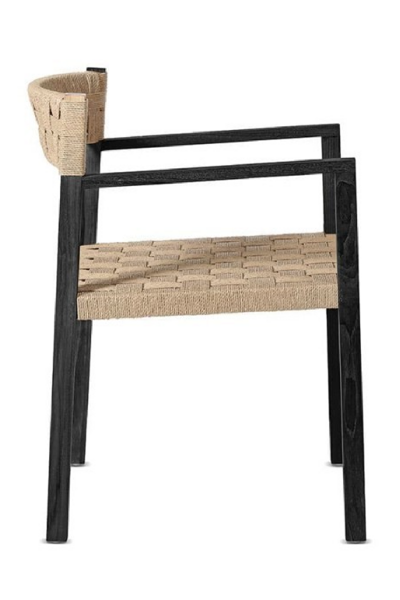 Black Teak Rope Armchair | Dareels Cora | Oroatrade.com