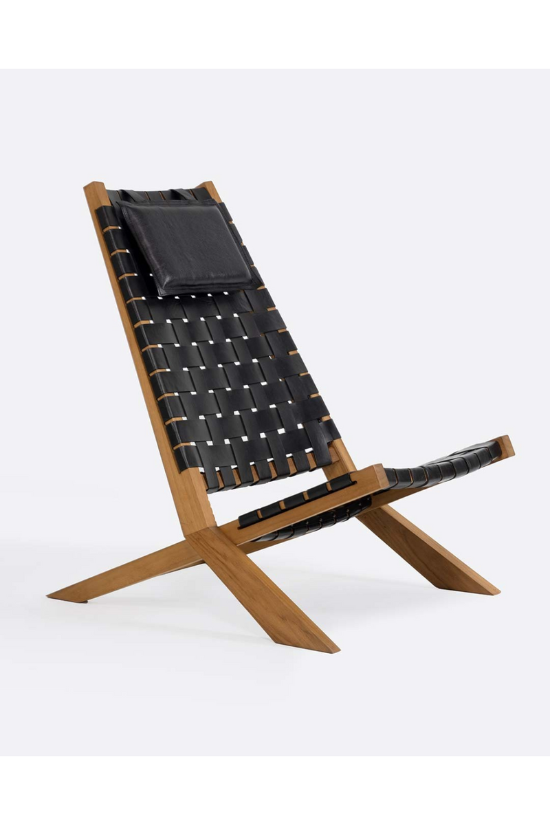 Woven Black Leather Lounge Chair | Dareels Waggai | Oroatrade.com