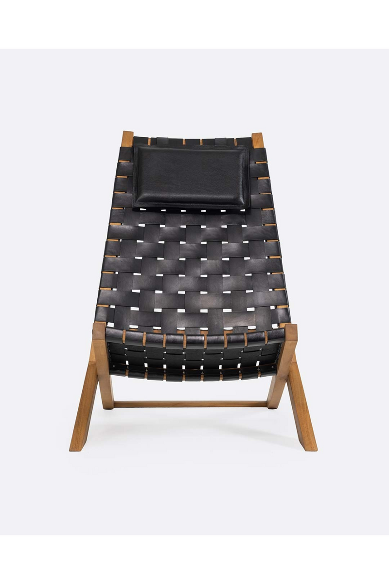 Woven Black Leather Lounge Chair | Dareels Waggai | Oroatrade.com