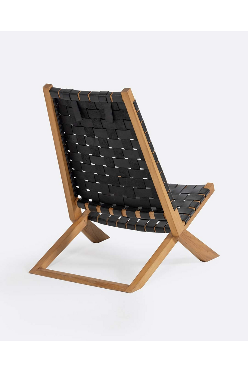 Woven Black Leather Lounge Chair | Dareels Waggai | Oroatrade.com