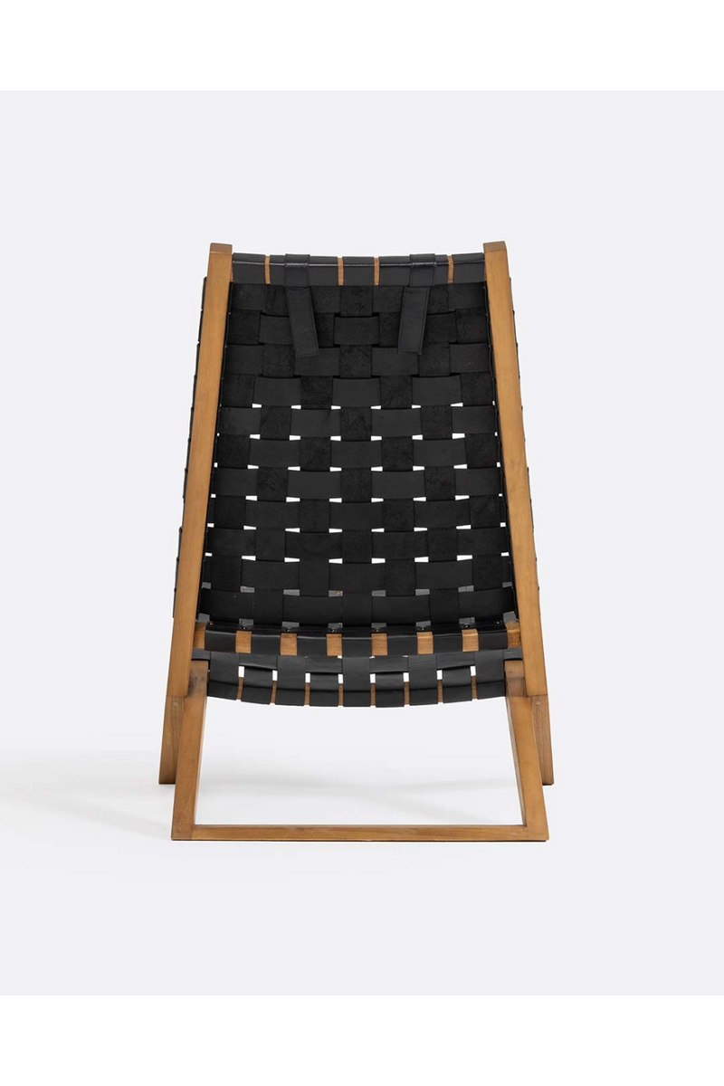 Woven Black Leather Lounge Chair | Dareels Waggai | Oroatrade.com