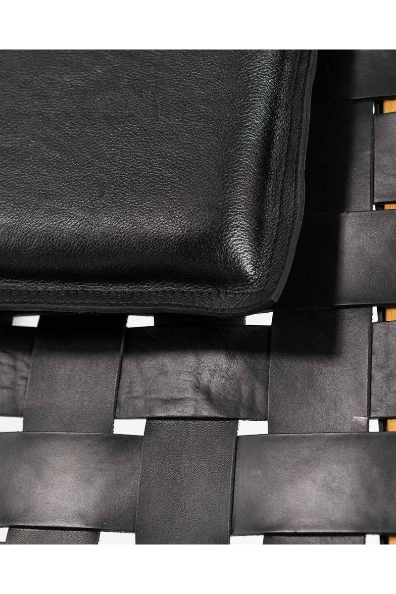 Woven Black Leather Lounge Chair | Dareels Waggai | Oroatrade.com