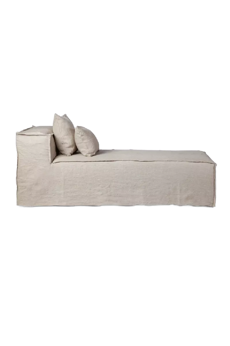 Natural Linen Chaise Longue | Dareels Strozzi | Oroatrade.com