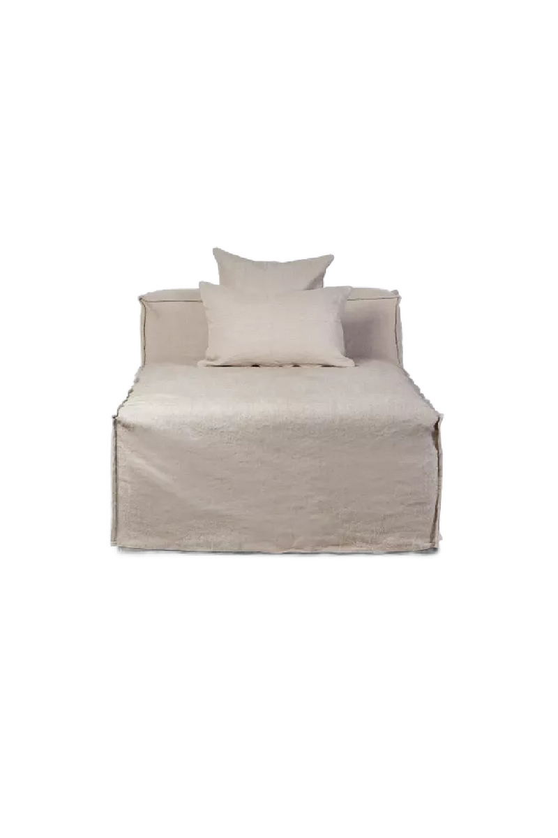 Natural Linen Chaise Longue | Dareels Strozzi | Oroatrade.com