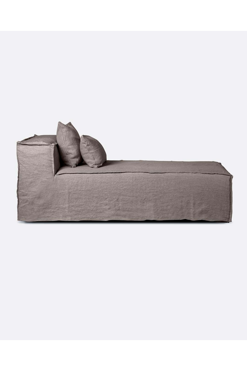 Linen Covered Chaise Longue | Dareels Strozzi | Oroatrade.com