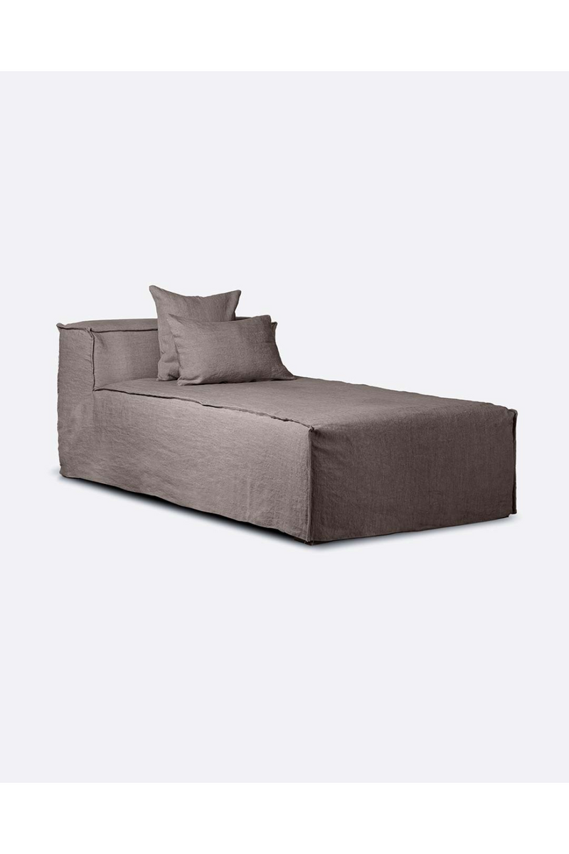 Linen Covered Chaise Longue | Dareels Strozzi | Oroatrade.com