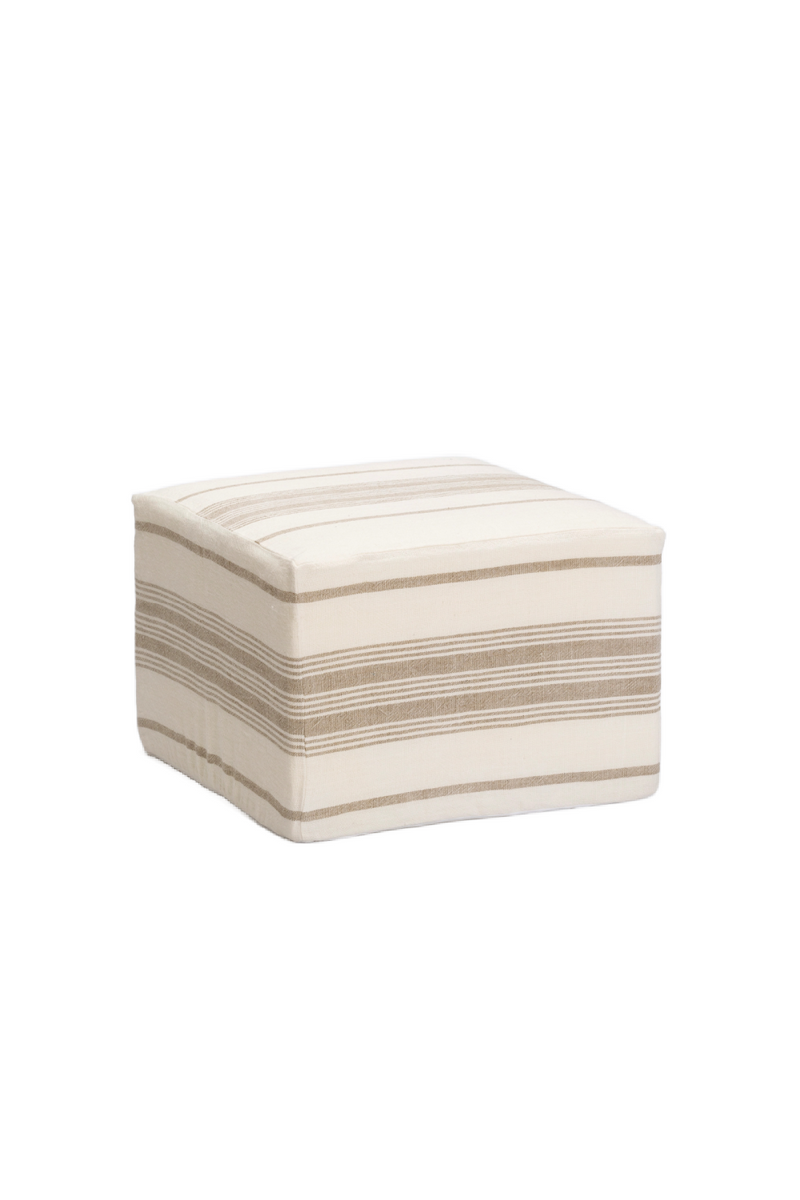 Linen Stripes Patterned Pouf | Dareels Zip | Oroatrade.com