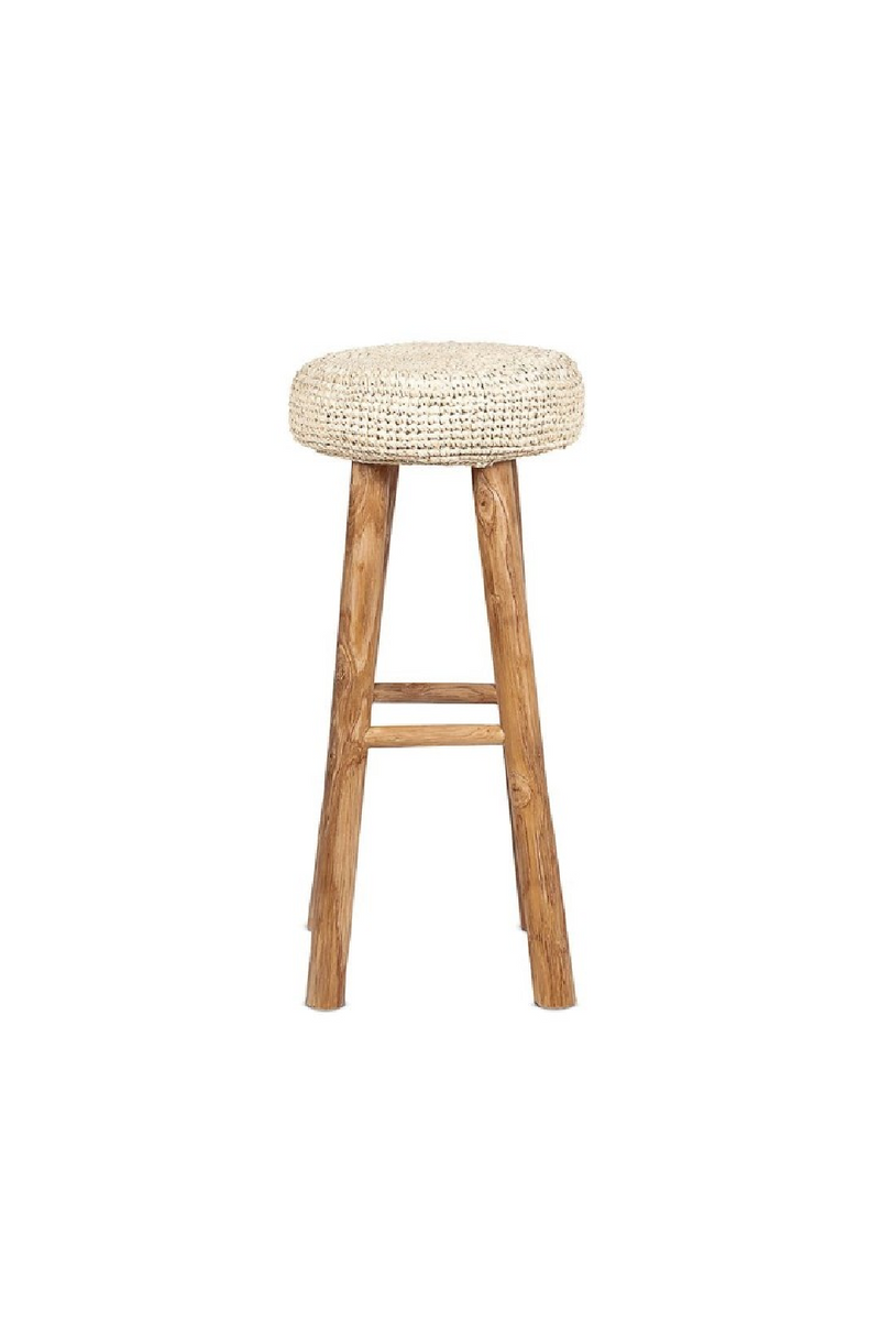 Seagrass Covered Teak Stool | Dareels Alga | Oroatrade.com