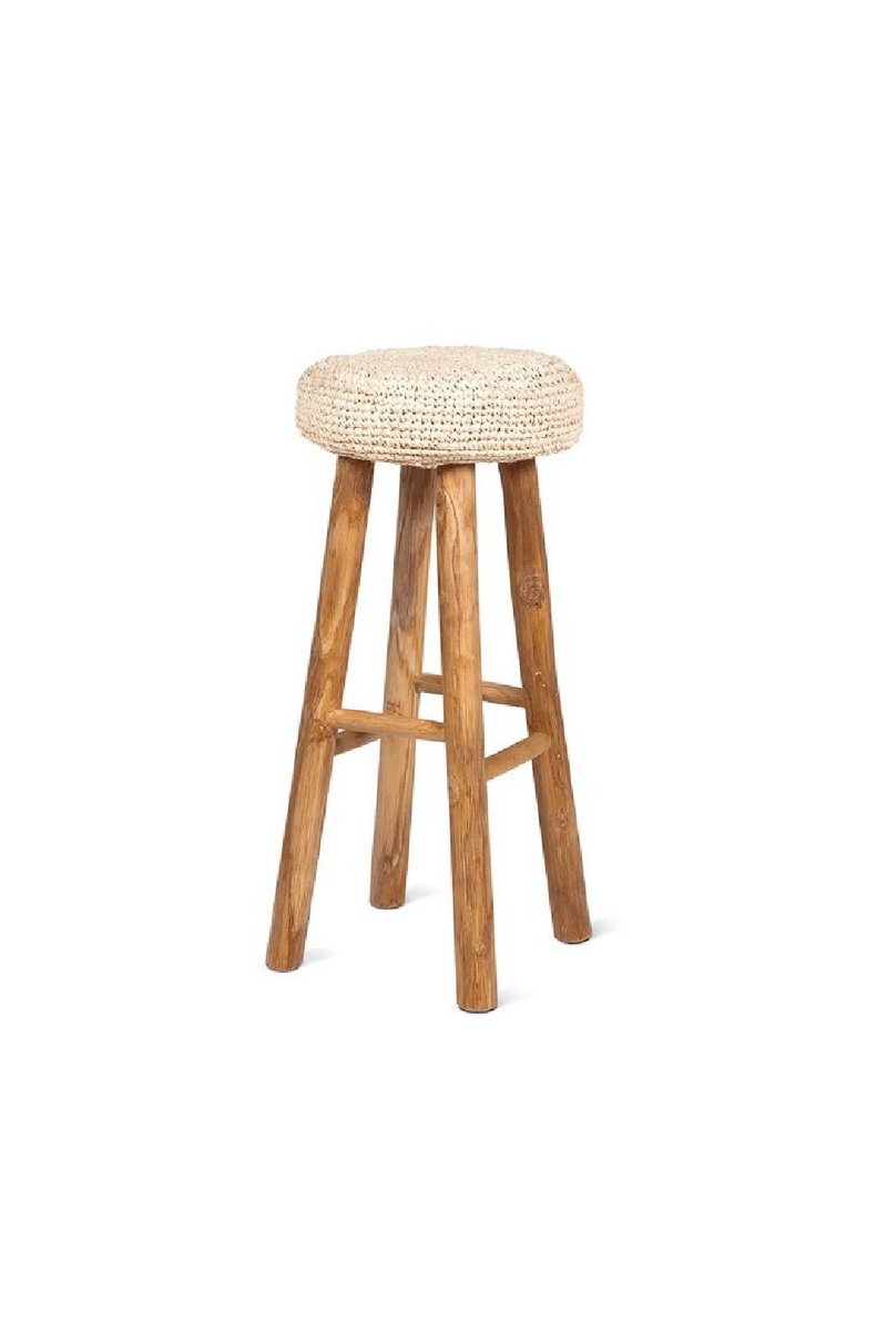 Seagrass Covered Teak Stool | Dareels Alga | Oroatrade.com