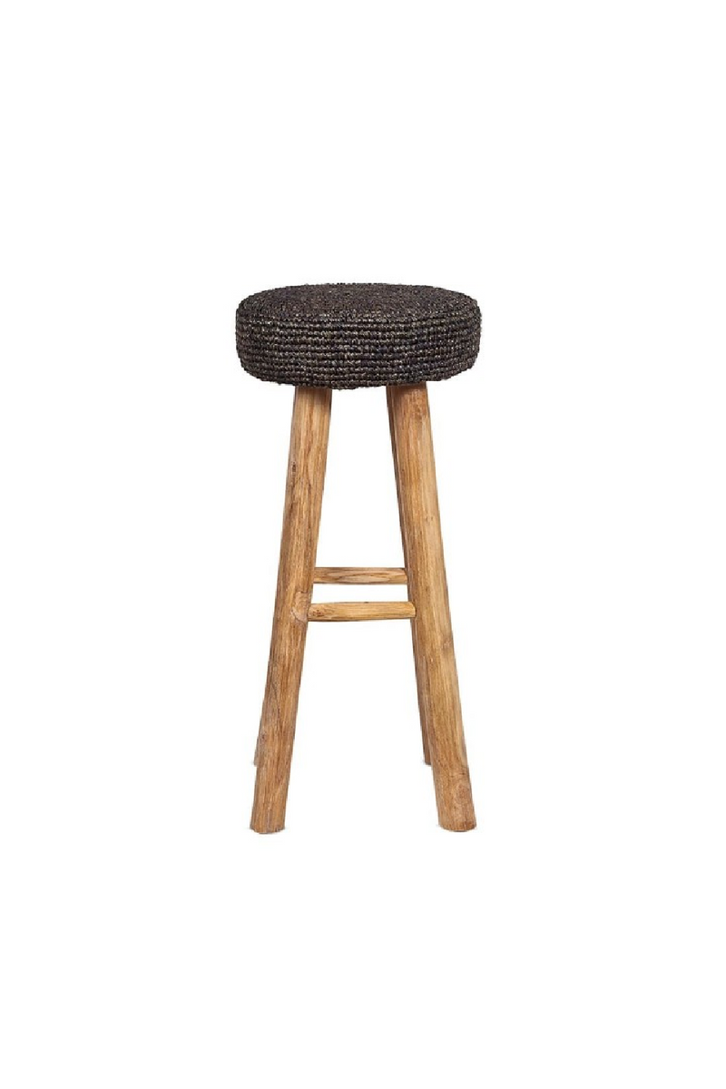 Seagrass Covered Teak Stool | Dareels Alga | Oroatrade.com