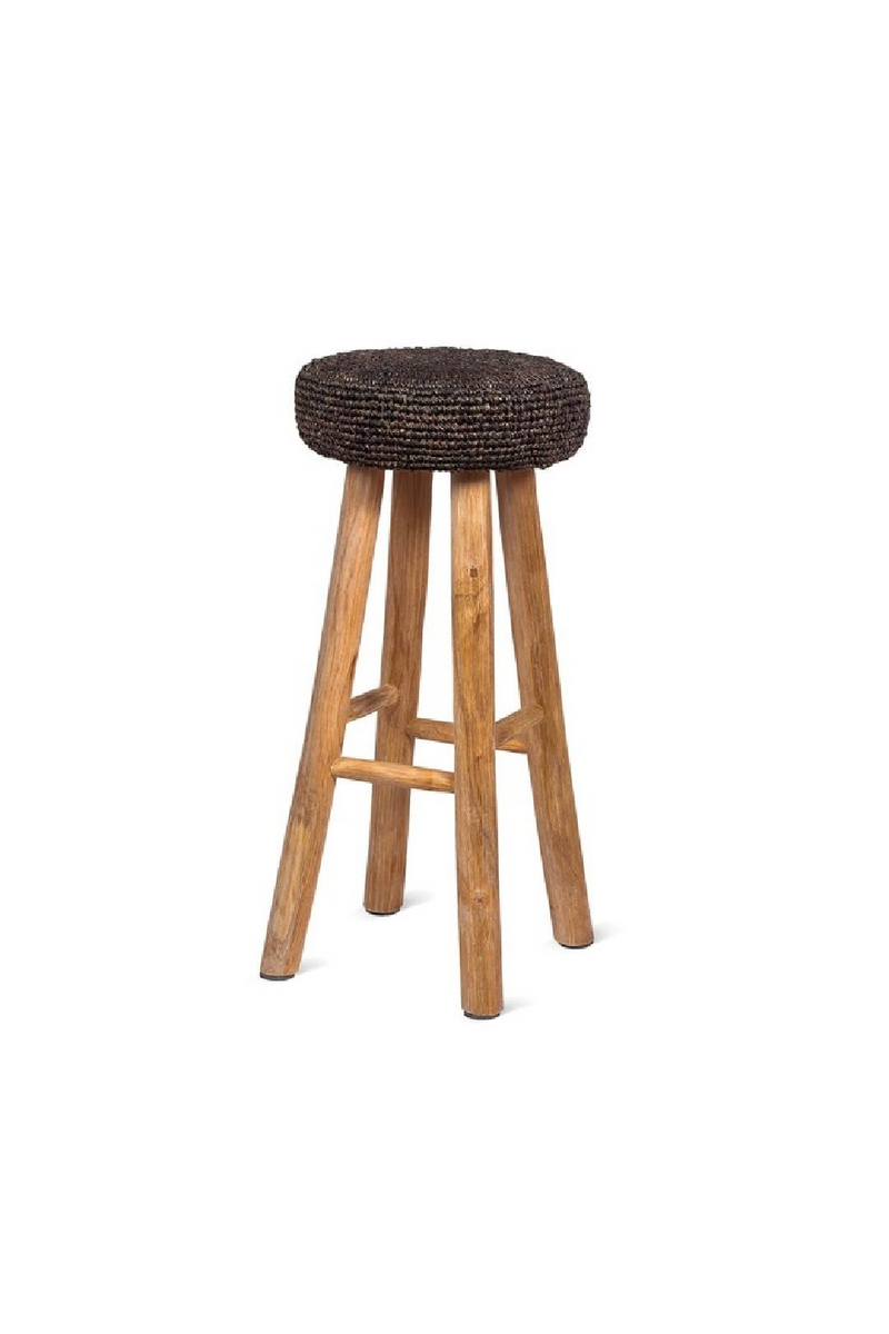 Seagrass Covered Teak Stool | Dareels Alga | Oroatrade.com