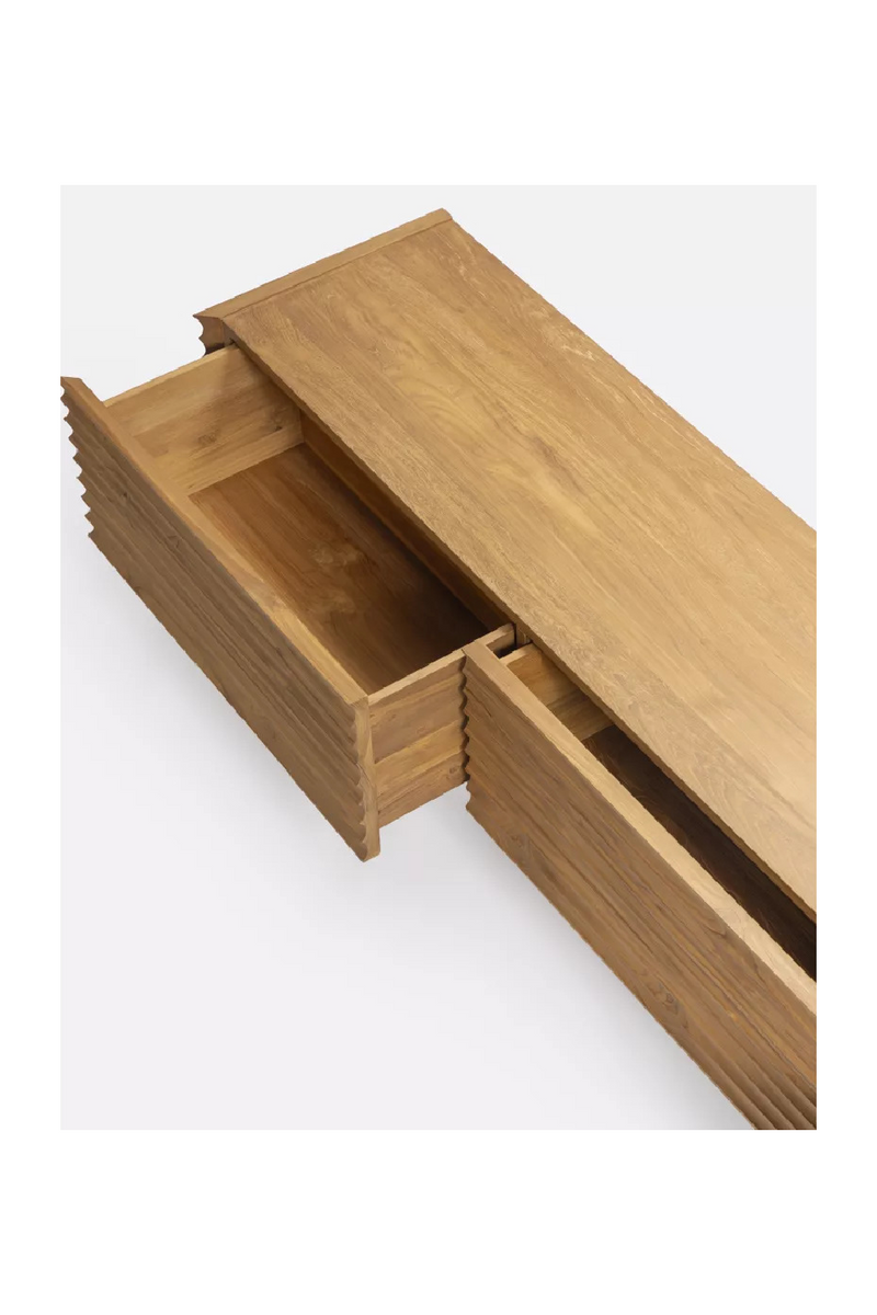 Fluted Teak 4-Drawer Sideboard | Dareels Taman | Oroatrade.com