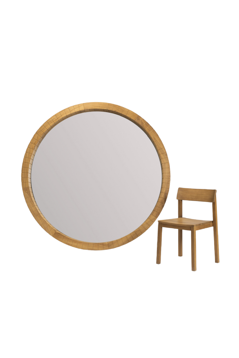 Handcrafted Smooth Teak Mirror | Dareels Kobe | Oroatrade.com