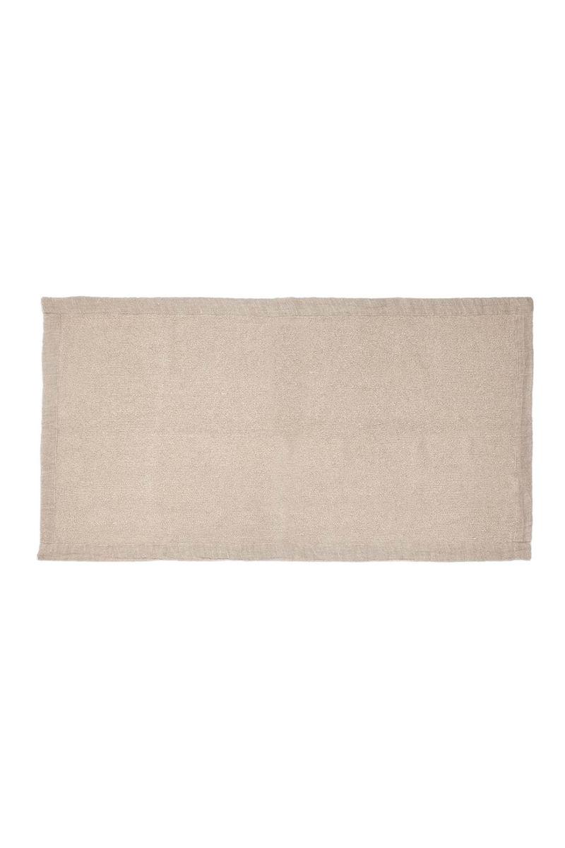 Cream Linen Area Rug | Dareels Chakan